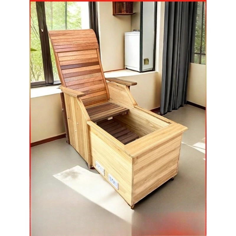 

Solid wood large backrest electric fire bucket household enlargement of power-saving heater foot warmer