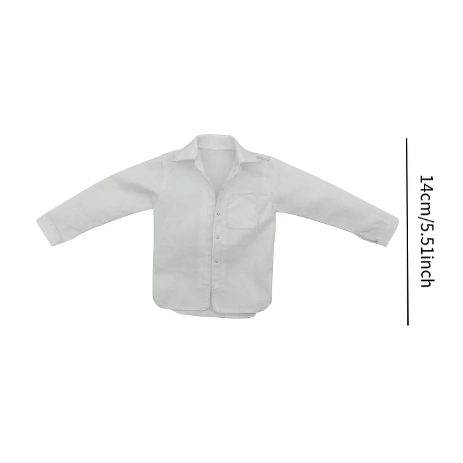 1/6 Scale Male Casual Shirt for Action Figures, Miniature Clothing for 12"