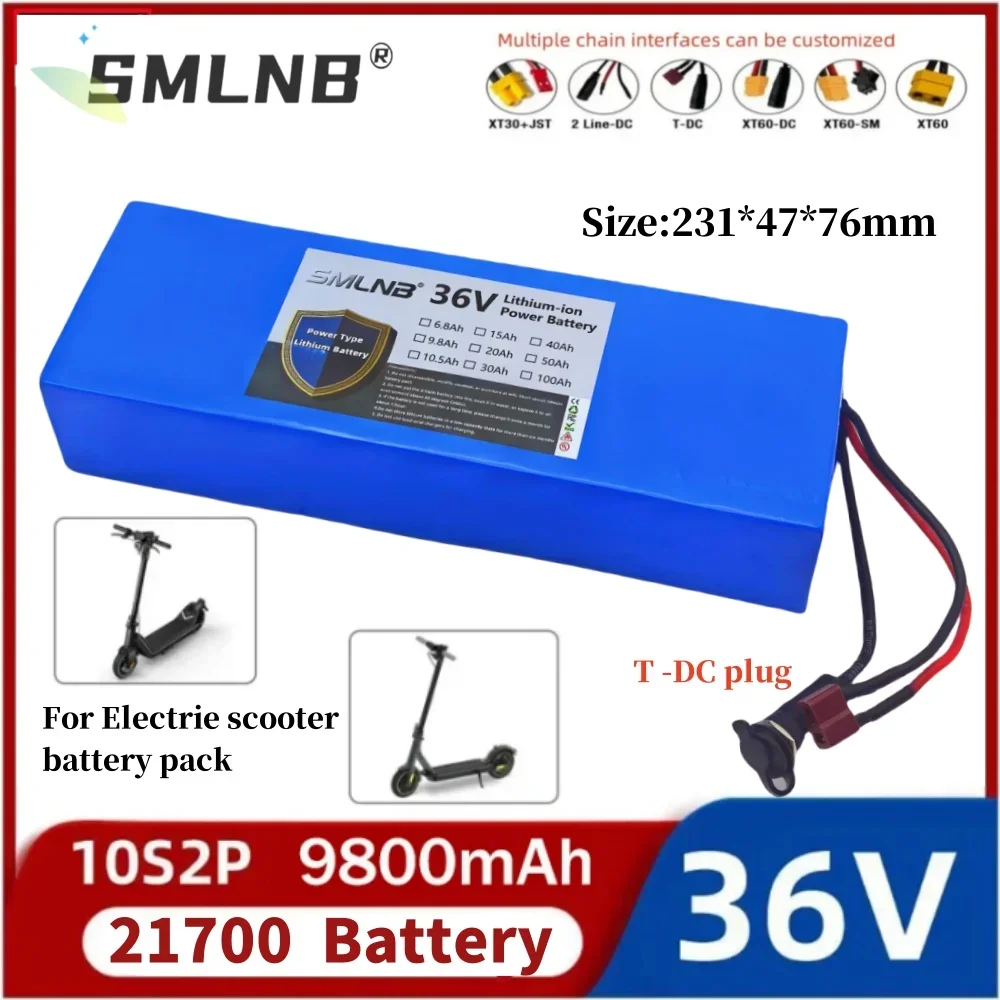 

10S2P 36V 9800mAh 21700 Lithium-ion Battery 500W High-power and High-capacity For 36v scooter battery
