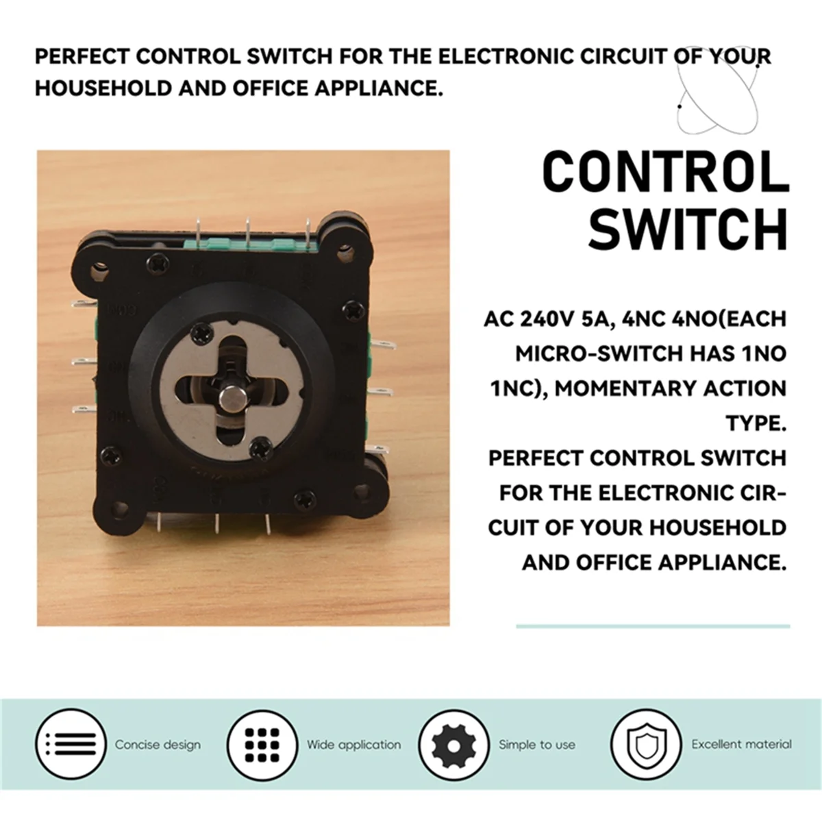 

Y31A 2 шт. джойстик переключатель AC 240 В 5A 4NO 4NC мгновенный 2,5 мм крепежная резьба джойстик переключатель