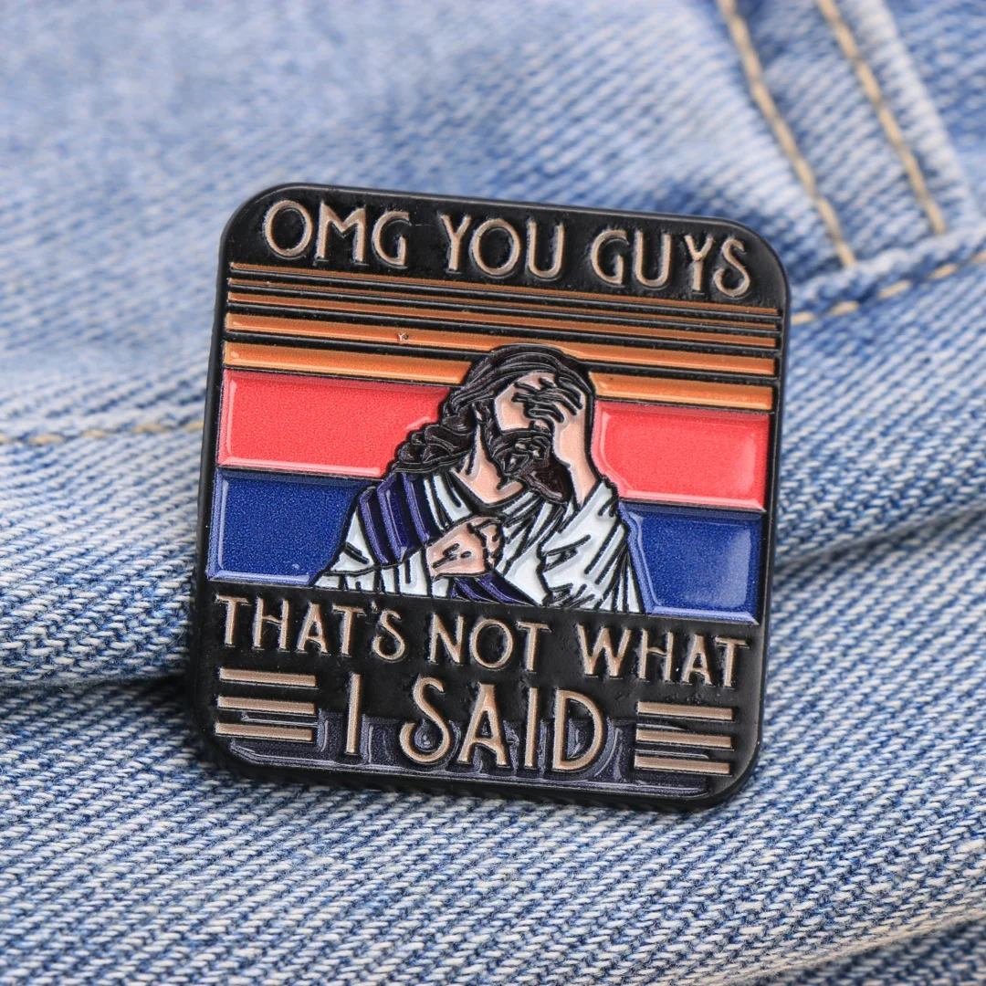 مجموعة دبوس المينا من OMG YOU GUYS - شارات طية صدر السترة بشعار كرتوني فاسق لحقيبة الظهر وسترة DIY هدية مجوهرات