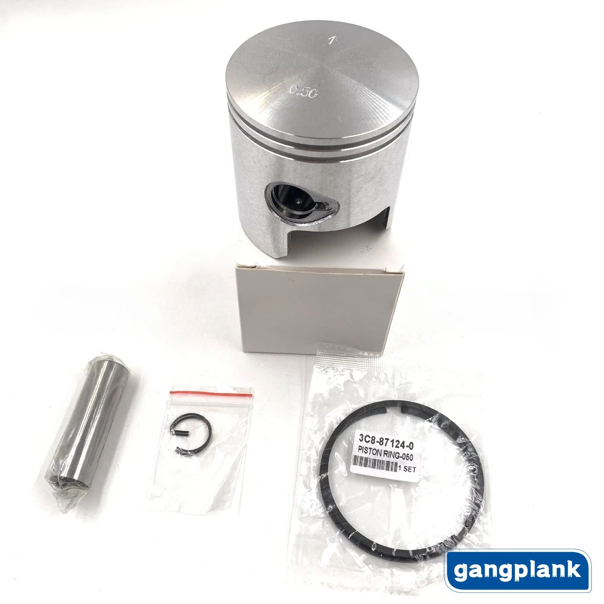 

Piston Kit for Tohatsu Mercury 40HP-50HP Outboard Motor (50mm) 3C8-00004