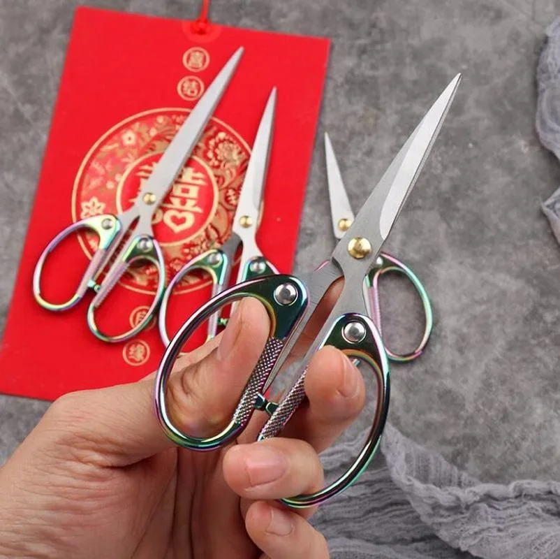 Imagem -03 - Titanium Plating Household Cut Paper Scissors Tesoura de Costura para Bordado Tailor Fabric Faça Você Mesmo Tool Aço Inoxidável Cor