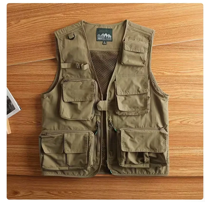 

Spring and autumn vest men and women in multi-bag jacket vest outdoor leisure jacket sport photography fishing