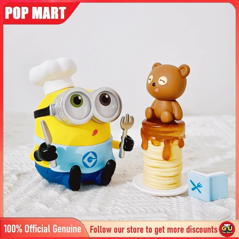 

POP MART Minions Bedtime Stories by Bob and Tim Series Blind Box Dolls Kawaii Anime Action Figure Surprise Mystery Box Toys Gift