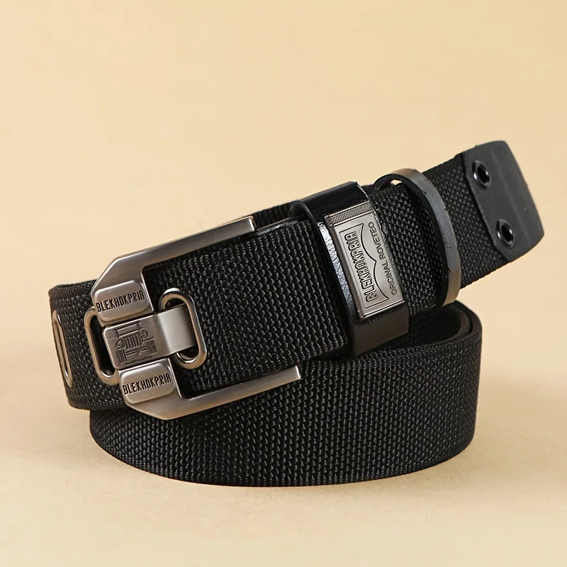 Men's Outdoor Casual Canvas Jeans Belt New Needle Buckle Trendy Extended Braided Large Size Pants Cloth Belt