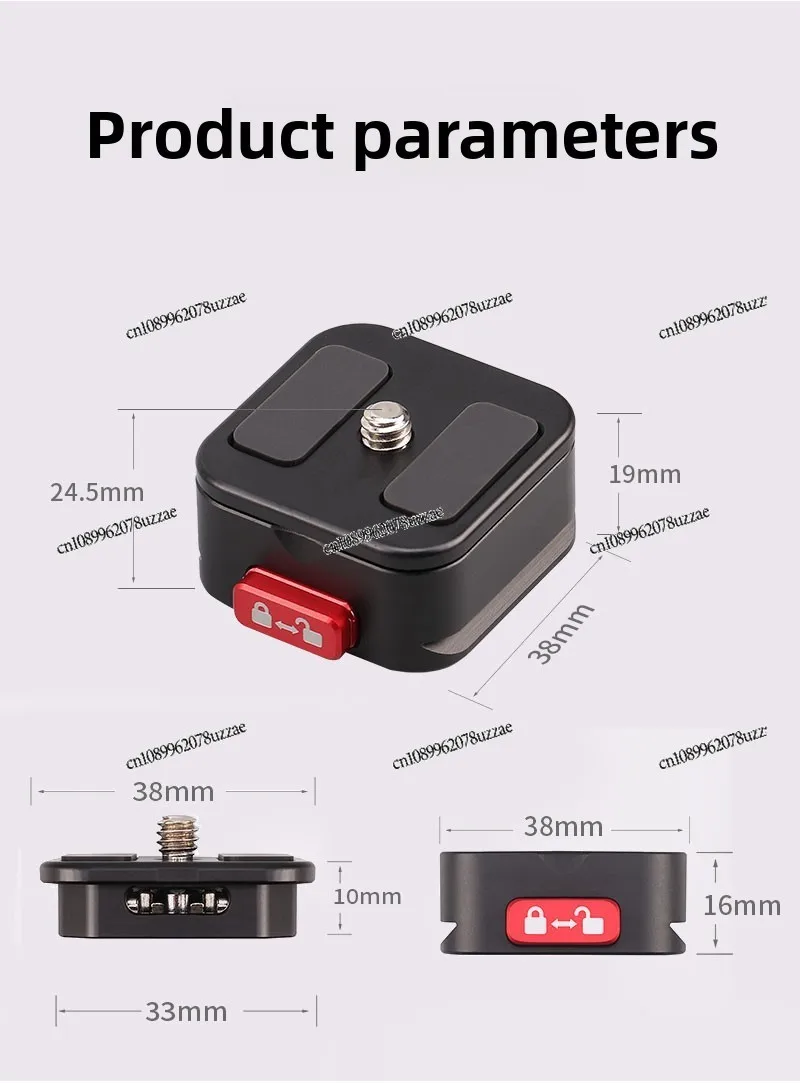 Quick Release Plate Base Clip Camera Accessories Stabilizer Sports Camera PTZ Tripod Slide Rail Quick Release Plate Set