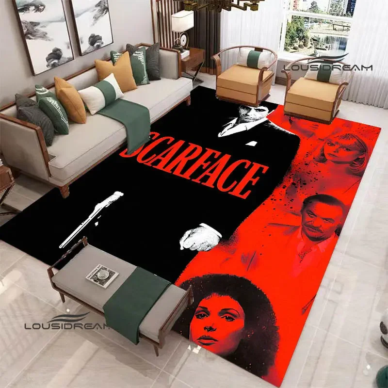 Classic movie Scarface Printing Carpet Fashion Yoga mat Photography Prop Non-slip carpet rugs for bedroom Birthday Gift