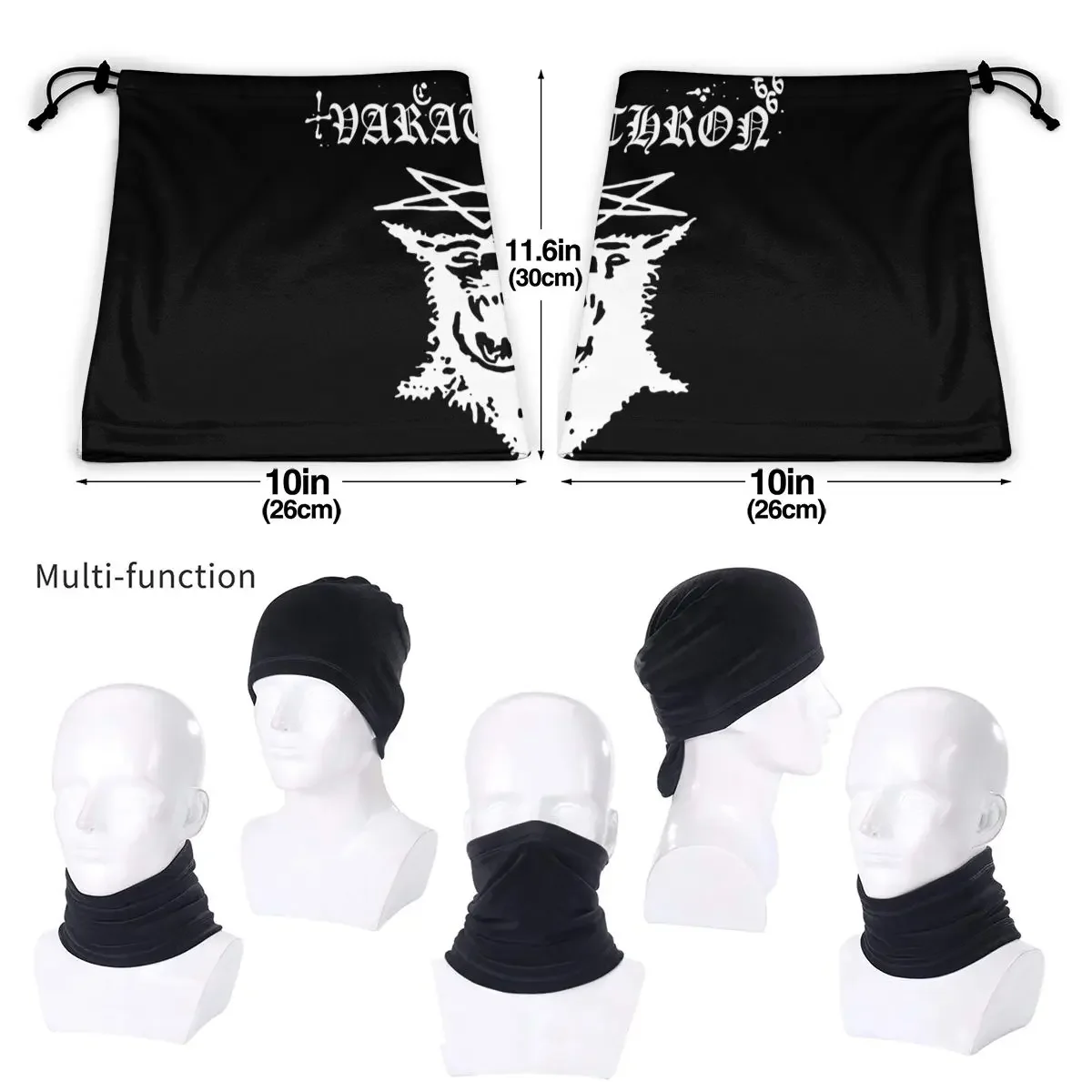 Microfibra Pescoço Gaiter Bandana Lenço, Varathron Rotting Christ Necromantia, Tu és Senhor Sambeca Mistificador, Aquecedor De Pescoço, Aquecedor