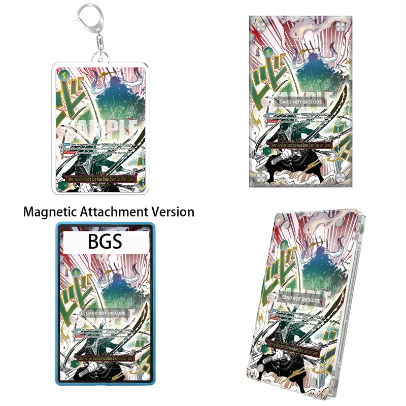 Art Display for One Piece Card Game Roronoa Zoro Demon Aura Nine Sword Style Aura Blades Drawn Dead Mans Game Acrylic Keychain