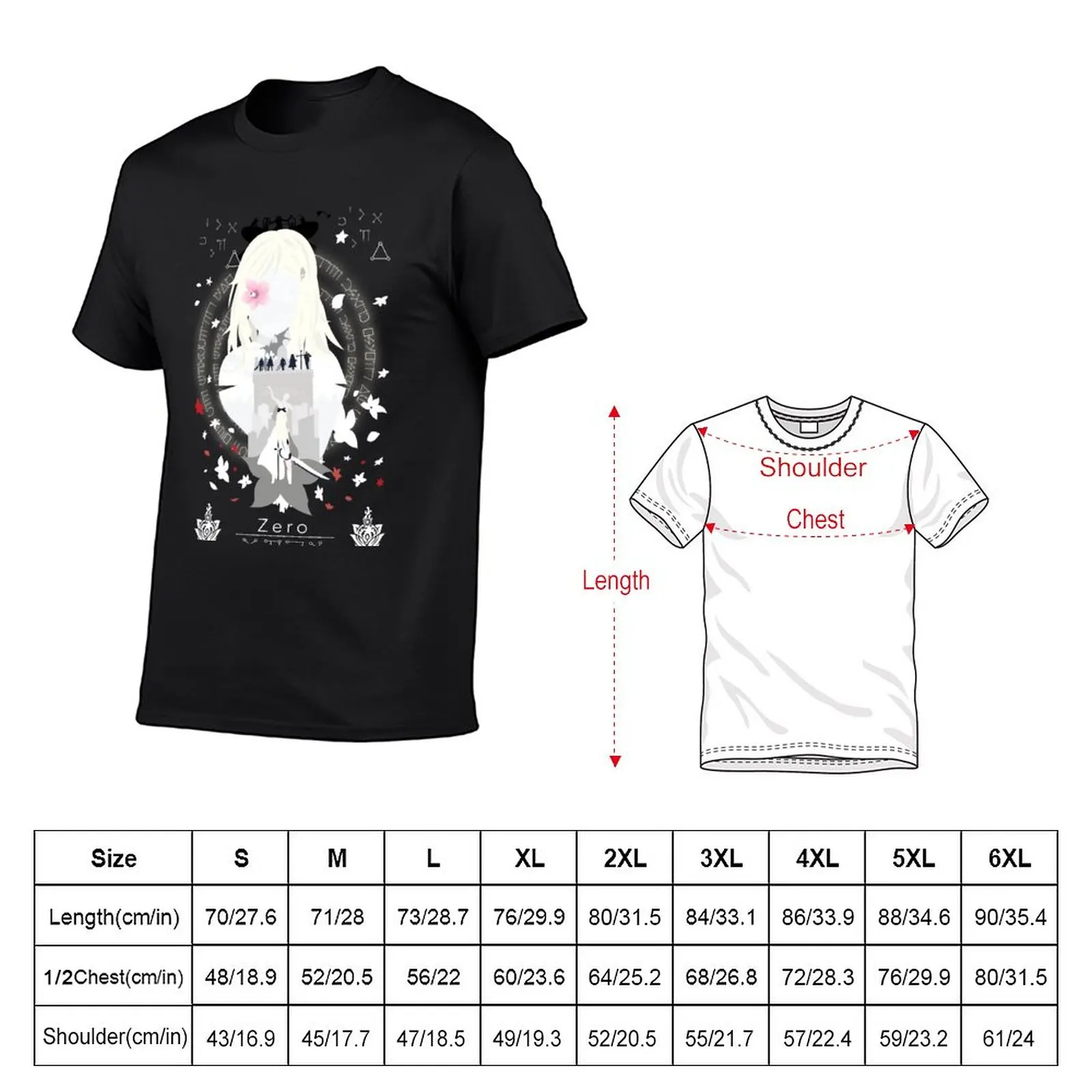 Lady Zero Negative Space T-Shirt summer top Blouse cute clothes t-shirts man heavy weight t shirts for men