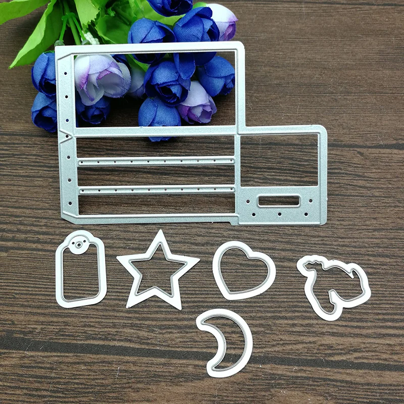 Mond herz stern Metall Schneiden Stirbt Schablonen für DIY Scrapbooking/foto album Dekorative Präge DIY