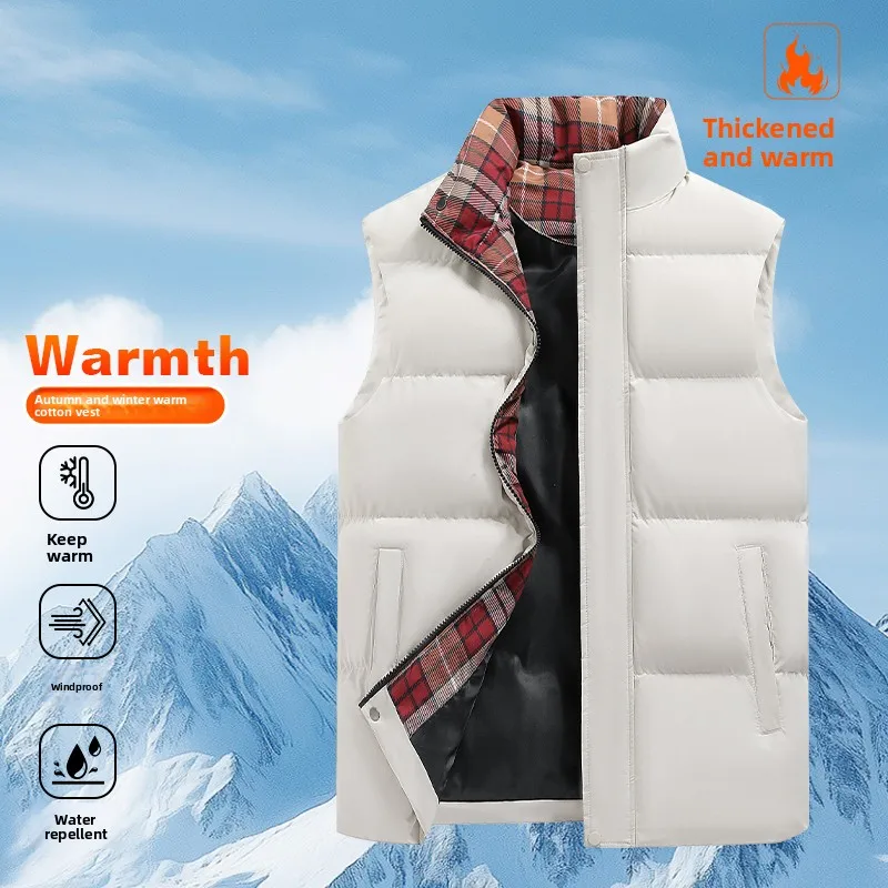 New High-quality Windproof Warm Breathable Sports Leisure Padded Jacket for Winter Fashion and Warmth Neutral Cotton Vest