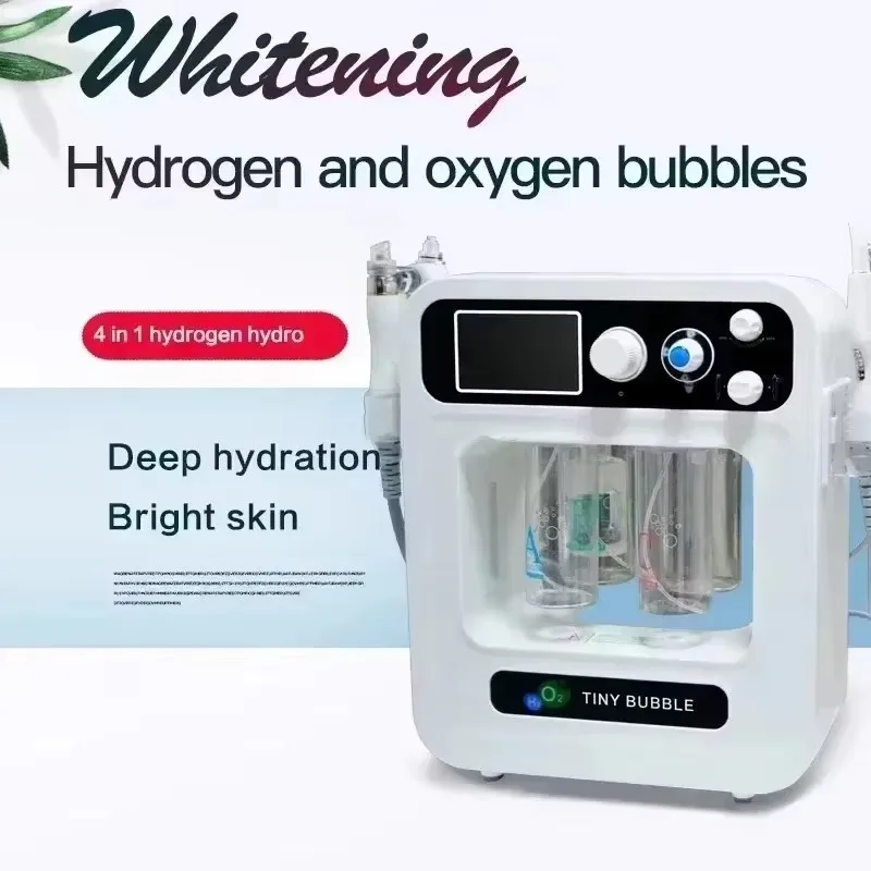 

2026 4-in-1 Hydro Face Machine Oxygen Jet Facial Care Hydro Oxgernator with Multiple Tips for Comprehensive Skin Treatment