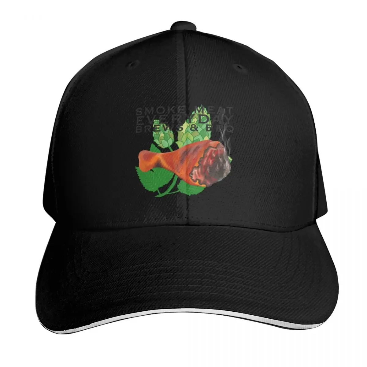 Smoke Meat Everyday - Brews & BBQ Baseball Cap Unisex for Men Women Outdoor Golf Running Hiking Summer Beach Travel