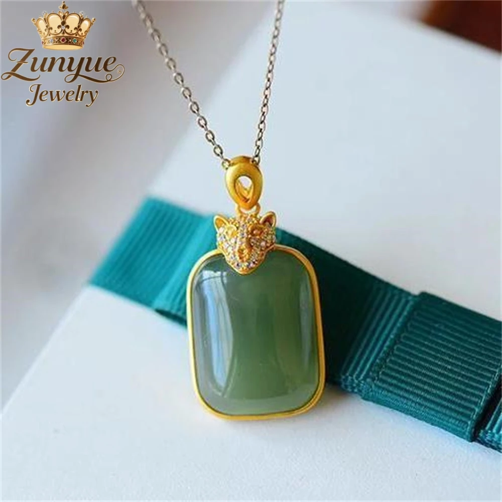 

Натуральный нефрит Хэтянь, голова леопарда, кулон мира, ожерелье, ювелирные изделия роскошного качества, модные ювелирные изделия, подвески, изысканные, популярные, элегантные