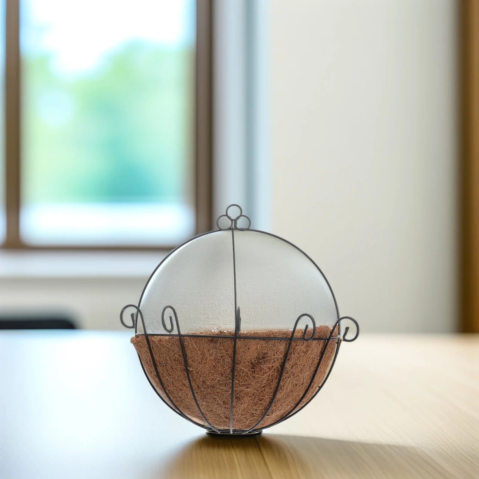 

12 Inch Wall Hanging Flower Pot Durable Metal Planter Basket Outdoor Hanging Plant Holder Balcony Decorative Garden Supplies