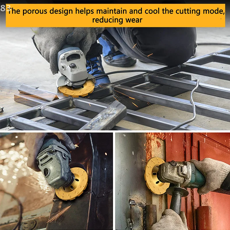 Roda Gerinda Berlian Turbo Beton 4 Inci 12 Seg Roda Gerinda Sudut Tugas Berat untuk Penggiling Sudut