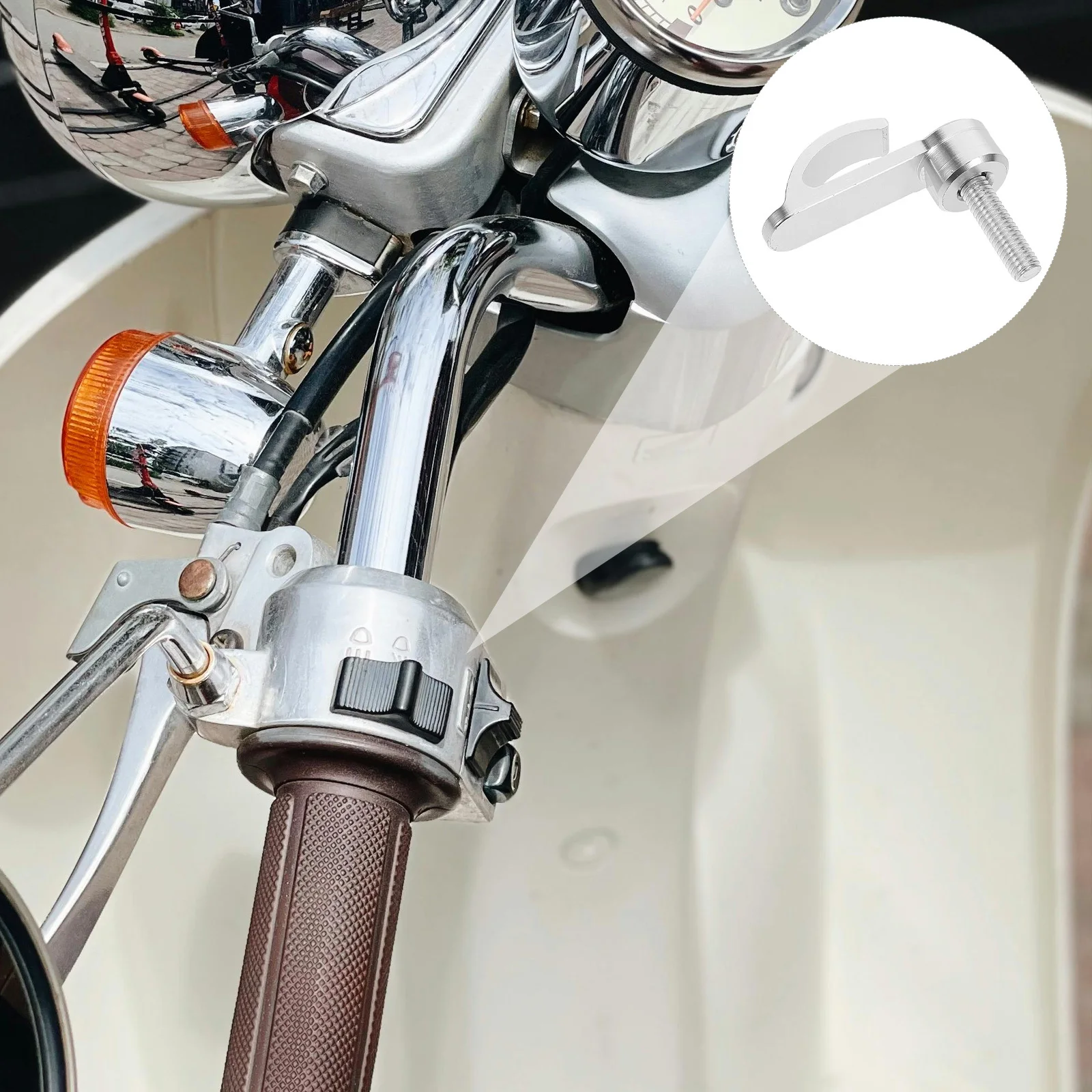 

Motorcycle Side Handlebar Hook Aluminum Alloy Durable Storage Hook Hanger Compact Motorcycle Accessories