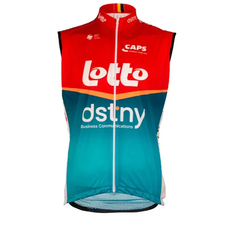 Windproof 2024 LOTTO DSTNY Team Sleeveless Cycling Jacket Vest Gilet Mtb Clothing Bicycle Maillot Ciclismo