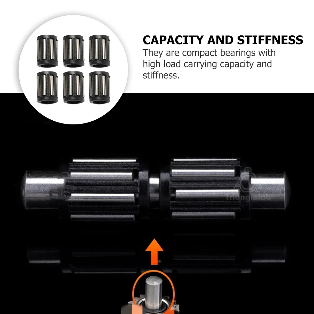 

50pcs Radial Needle Rollers Full Complement Bearings Cage Assembly Clutch Compact High Load Capacity Thin Walled Outer Ring