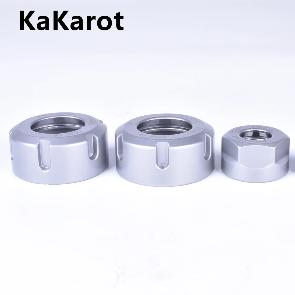 Kakarot er-porca de mandril de pinça er8/er11/er16/er20/er25/er32/er40, tipo a/m/um para suporte de broca e fresa de torno cnc