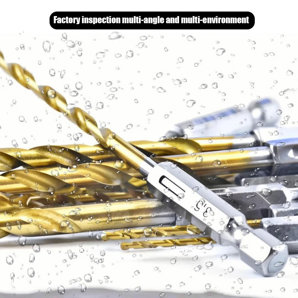 32pcs British system hexagonal handle Titanium plating drill bit electric drill screwdriver hole drilling air screwdriver tool