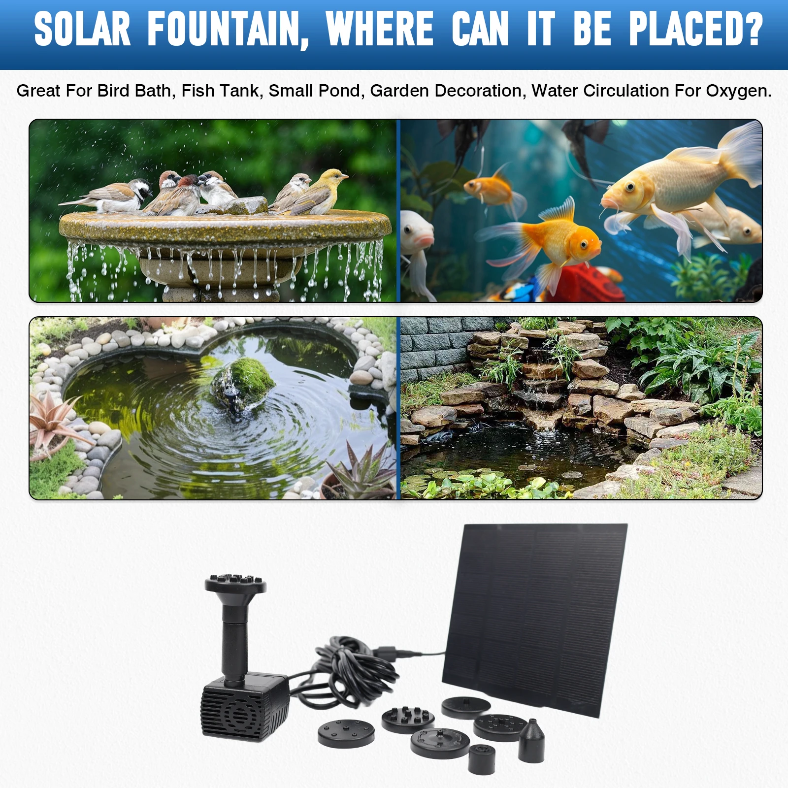 7 V Solar Power Water Pump Kit Black Hard Plastic and Monocrystalline Rubber and Rubber Suitable For most cars