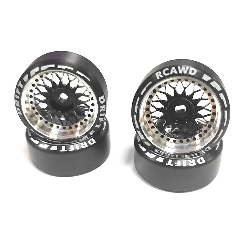 VGEBY1 4 Pezzi Pneumatici E Ruote In Gomma Per Auto RC WLtoys 1/28 - Aggiornamento Per K989, K969, K999 (Argento)