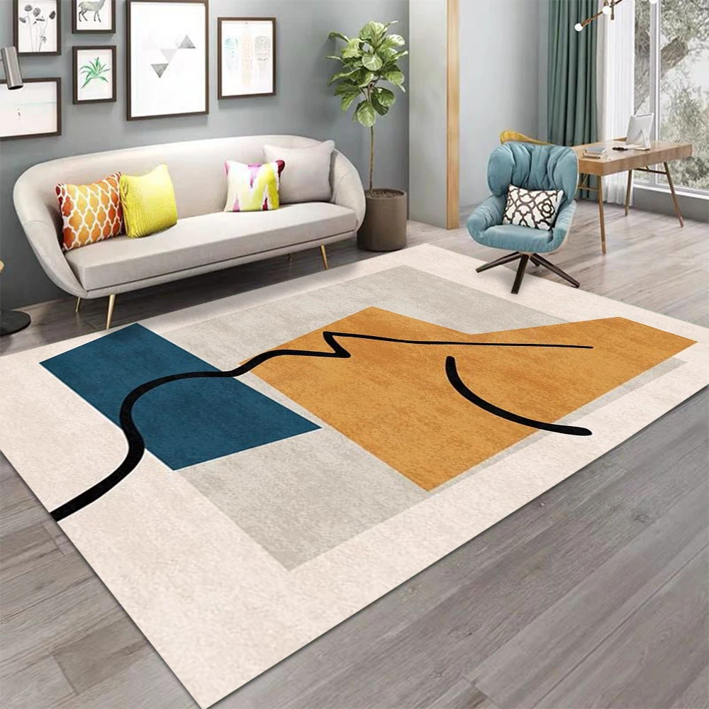 Nordic Kunst Teppich Wohnzimmer Schlafzimmer Küche Sofa Tisch Balkon Teppich Nicht-slip Waschbar Matte Hause Exquisite