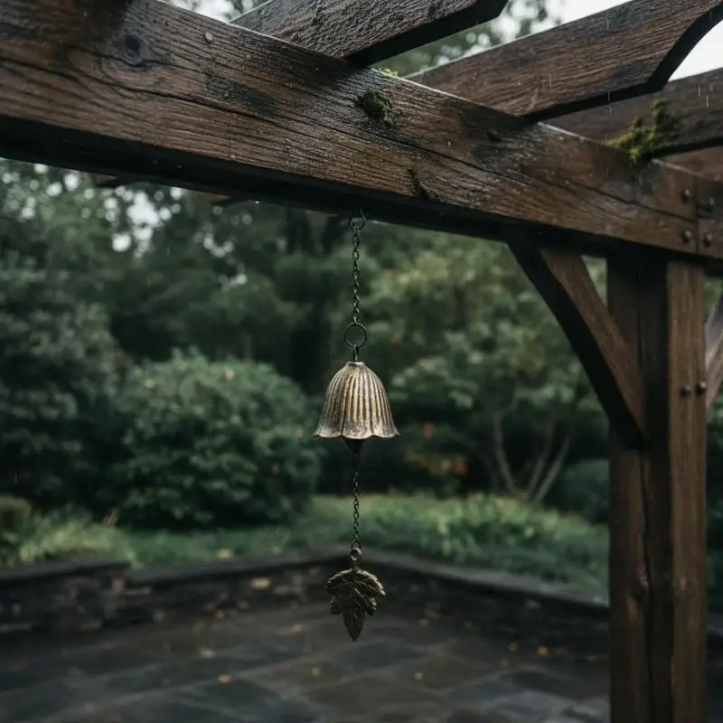 Creative Cast Iron Wind Chime Hanging Decoration Metal Retro Hanging Leaf Bell Balcony Outdoor Garden Hanging Decoration