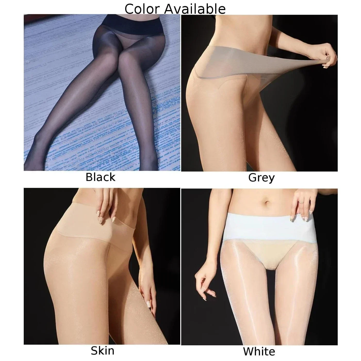 Sexy Woman Seamless Pantyhose Summer Thin Pearlescent Shiny Smooth Transparent Stocking Sheer Hosiery Tights Pantihose For Women