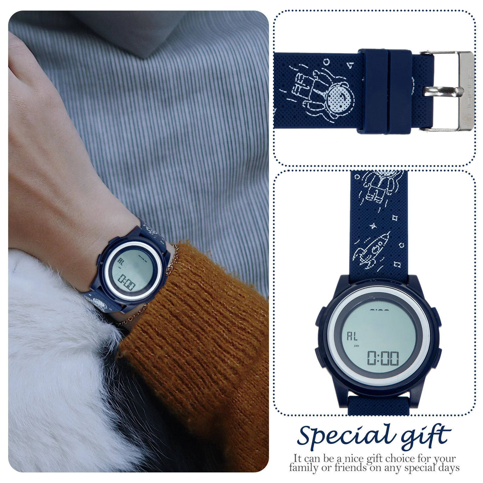 Electronic Watch For Digital Smartwatch Luminous Unisex Sports Wrist Watch Timepiece Student Gift