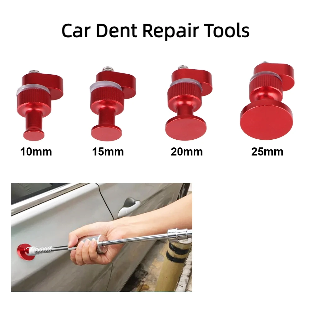 

For Automobile Hail Dent Remover Hand Tools 4pcs Universal 10mm 15mm 20mm 25mm Car Dent Puller Sheet Pads Car Body Repair Tools