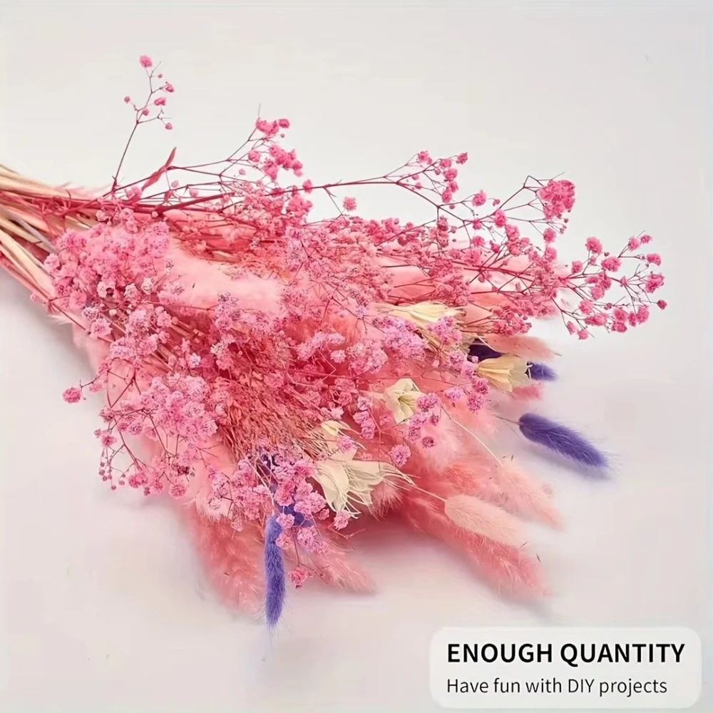 Boho Natural Dried Pampas Grass Pink Bouquet Fluffy Faux Flowers Vase Home Table Decor Weddings Party Festival Gifts DIY Arrange