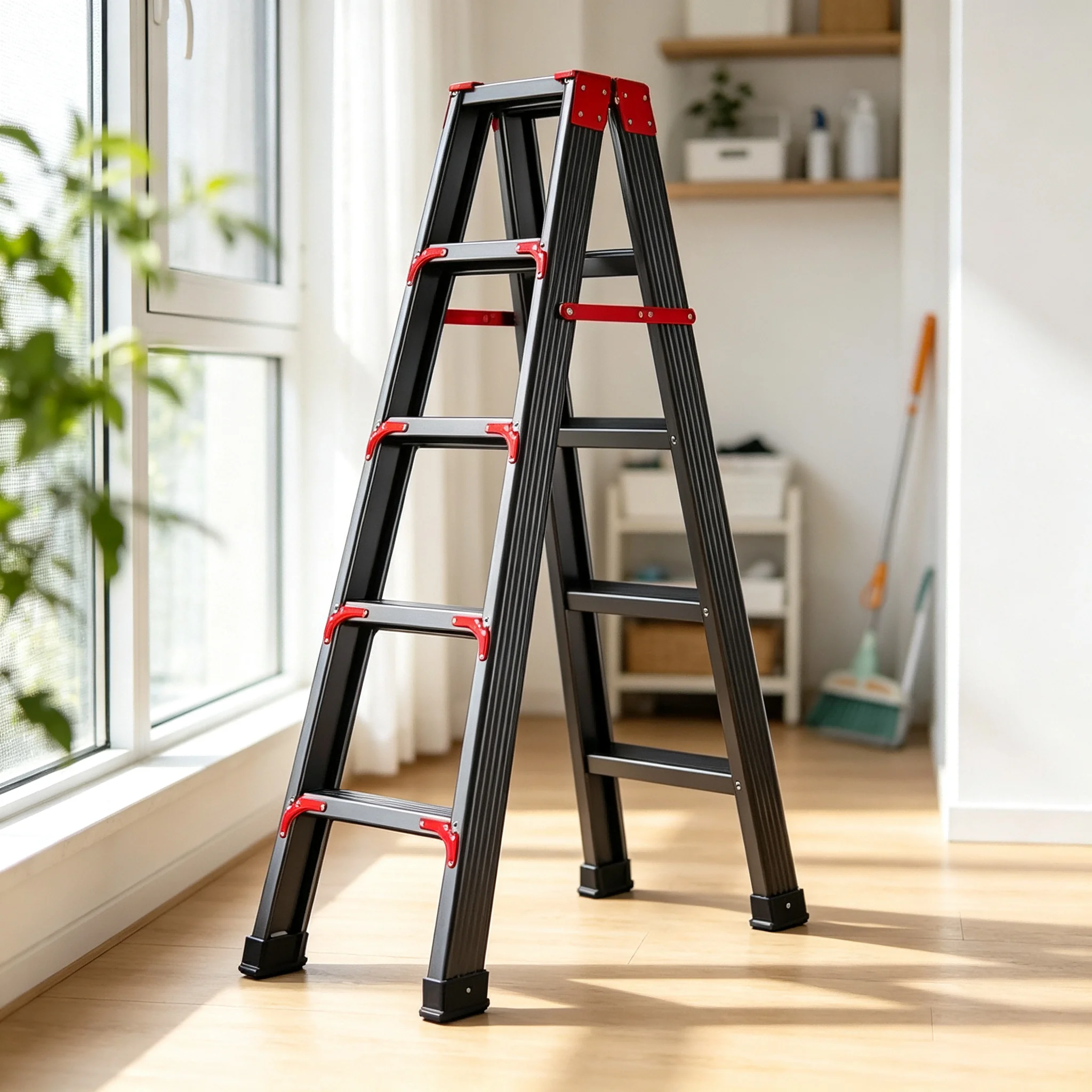 AOLIVIYA Portable Folding Step Stool Kitchen Ladder Multi Layer Walking Stairs Chair