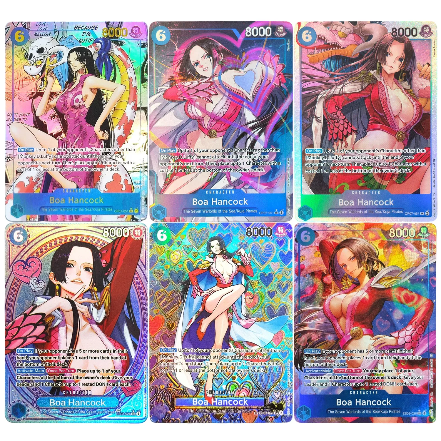 Handgemachte Karten Proxy One Piece Englisch Hancock OP12-014 OP07-051 EB03-026 ST03-013 OP07-038 Sammelkarten Spielzeug