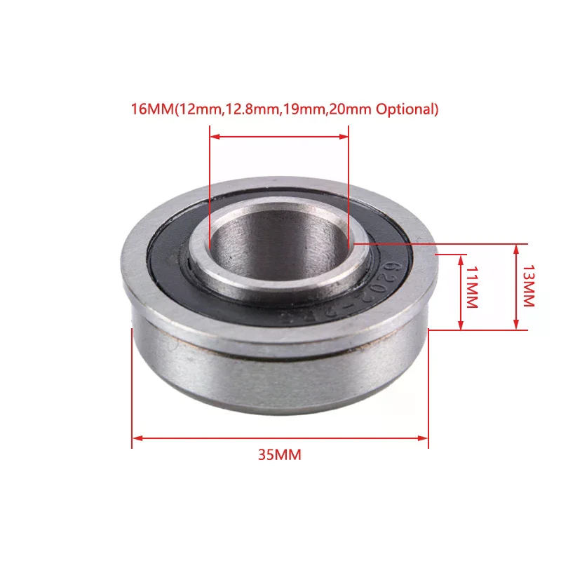 Flange ABEC-1 Deep Groove Garden Trolley Ball Seal Wheelbarrow Bearing F6202-2RS