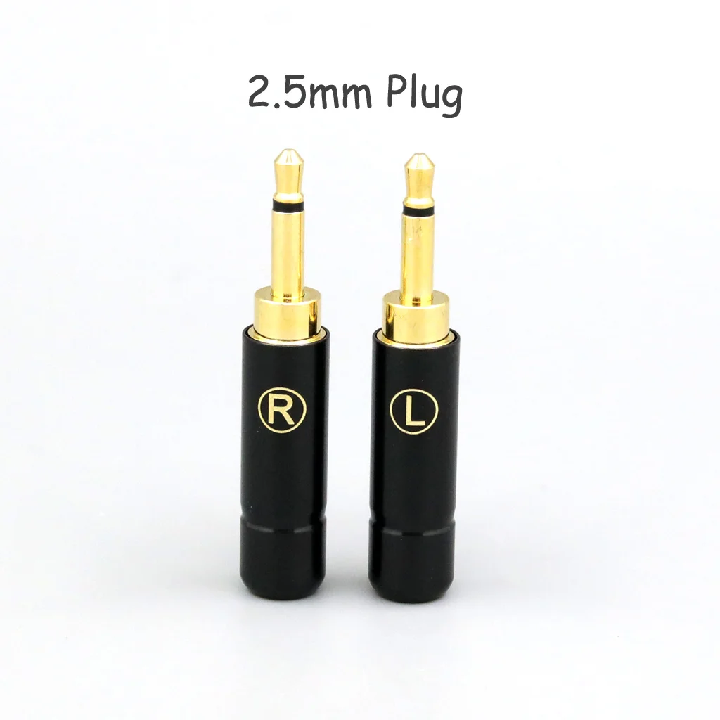 1/100 pares de conectores de 2,5mm para auriculares mono para Sivga Phoenix SV021 SV023 Oriole PII Apollo Aiva Oppo PM-1 PM-2 1MORE H1707 LN009045