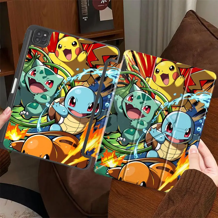Tablet Case For iPad Pro 11th 10th 9th 8th 7th 12.9inch Air 4 5 M3 M2 1 2 M4 11inch Mini 6 7 Pro 2025 Holder Cover Anime Pokemon