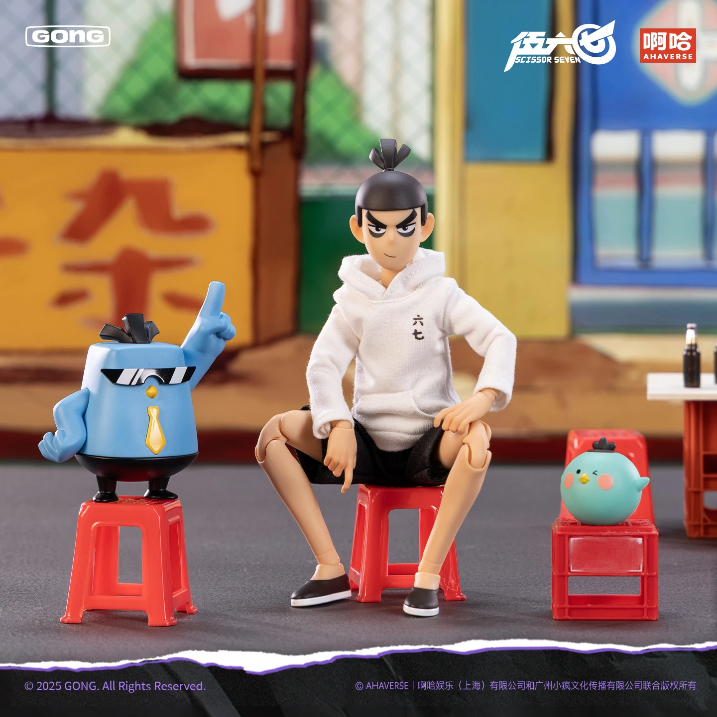 

Pop Mart Gong Передвижная кукла из ткани Размер 1/8 Можно использовать для изготовления игрушек, подарков и модных украшений с высотой около 22 см