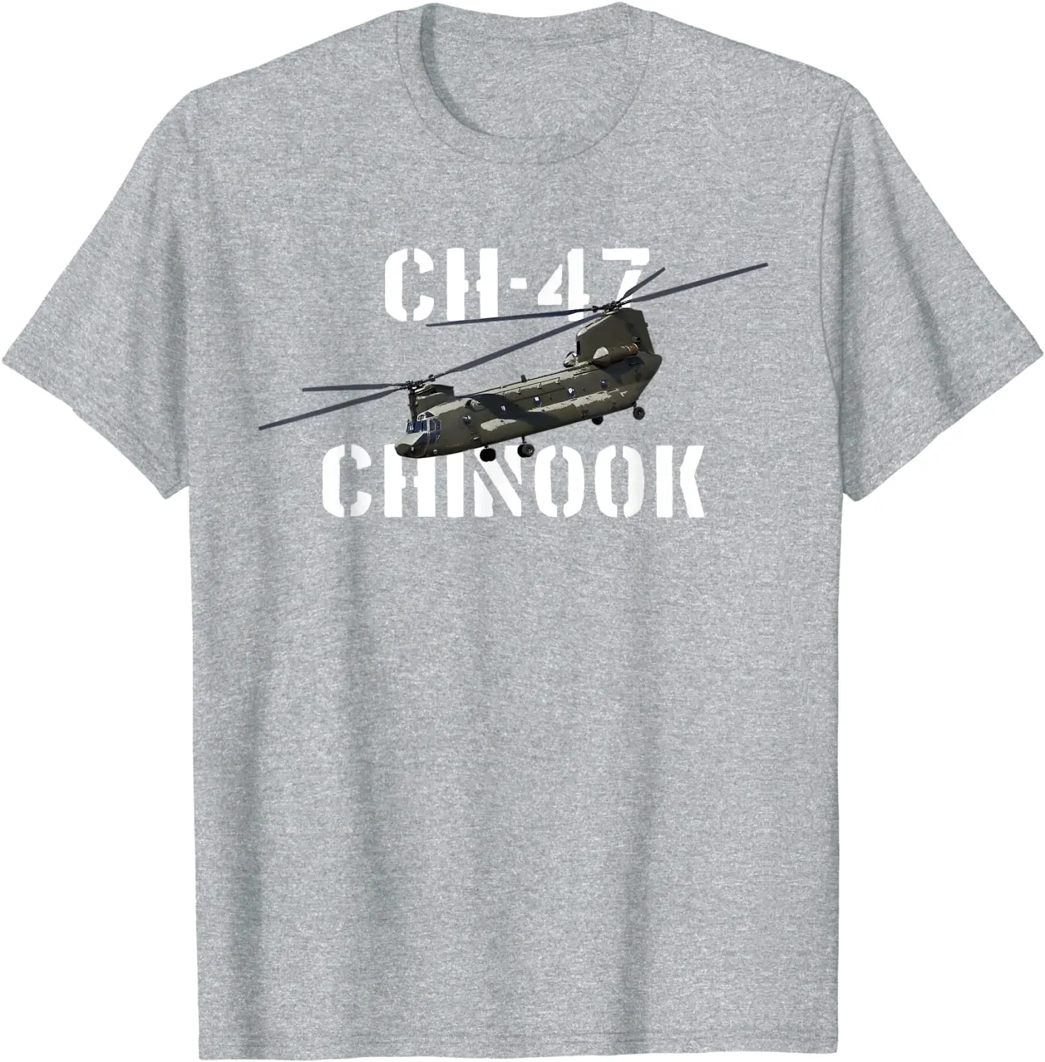 CH-47 Chinook Transport Helicopter T-Shirt. Summer Cotton Short Sleeve O-Neck Mens T Shirt New S-3XL