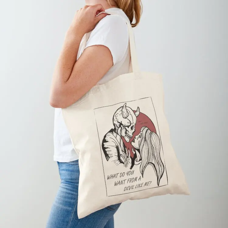 

What do you want from a devil like me Tote Bag Canvas Eco bag ecological bags Handbags