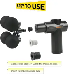 Fascia gun massage gun head 4-ball integrated deep impact massage suitable for 12-16-18mm silicone material suitable for body