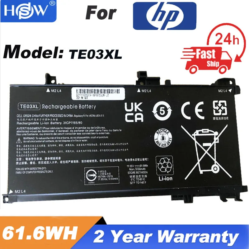 

TE03XL Laptop Battery For HP OMEN 15-bc011TX 15-bc012TX 15-bc013TX 15-AX015TX AX017TX TPN-Q173 HSTNN-UB7A 849910-850