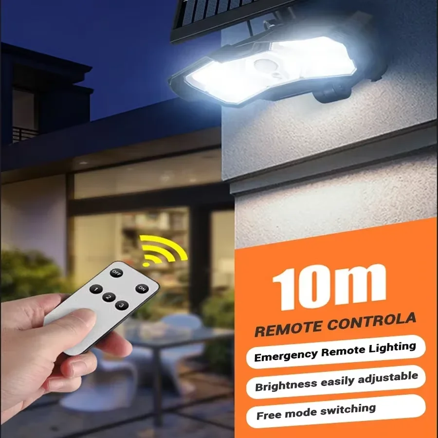 New Solar 128/9LED Human Induction Wall Lamp COB Spot Light Outdoor Waterproof Courtyard Garden Decorative Ground Mounted Lamp