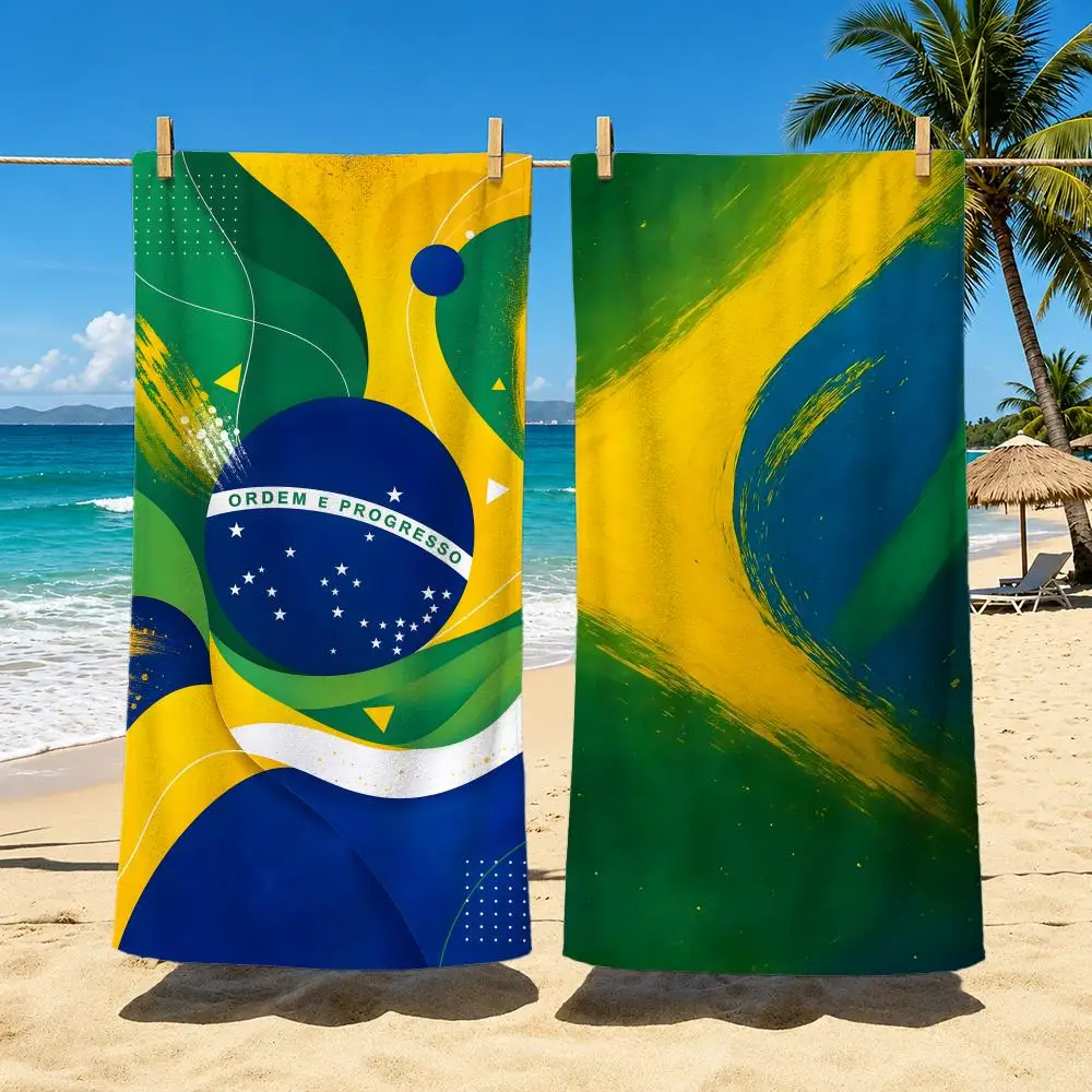 Style Brazil Style Towel Towel Soft Pool Gift For Travel Gym Shower Cool Camping Quick Dry Sports  Large Beach Towel