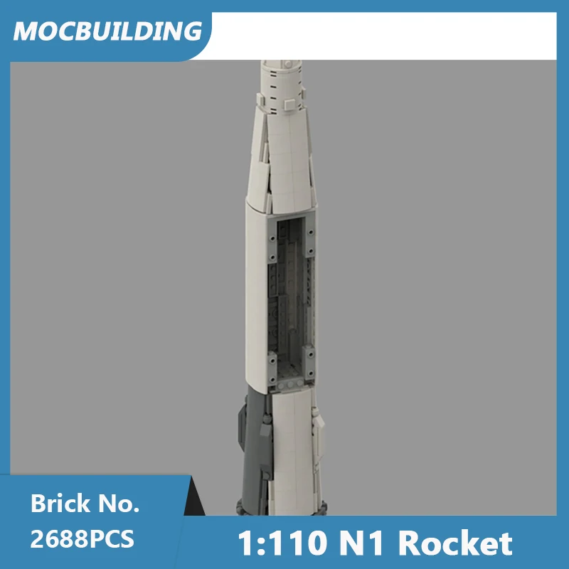 MOC Building Blocks 1:110 Scale Model of the N1 rocket (N-1) Space Series DIY Assembled Bricks Collection Toys Gifts 2688PCS