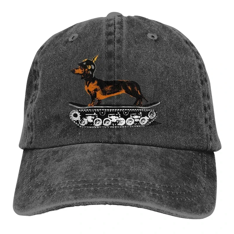 Dachshund Tank Commander The Baseball Cap Peaked Capt Sport Unisex Outdoor Custom Ww2  Hats