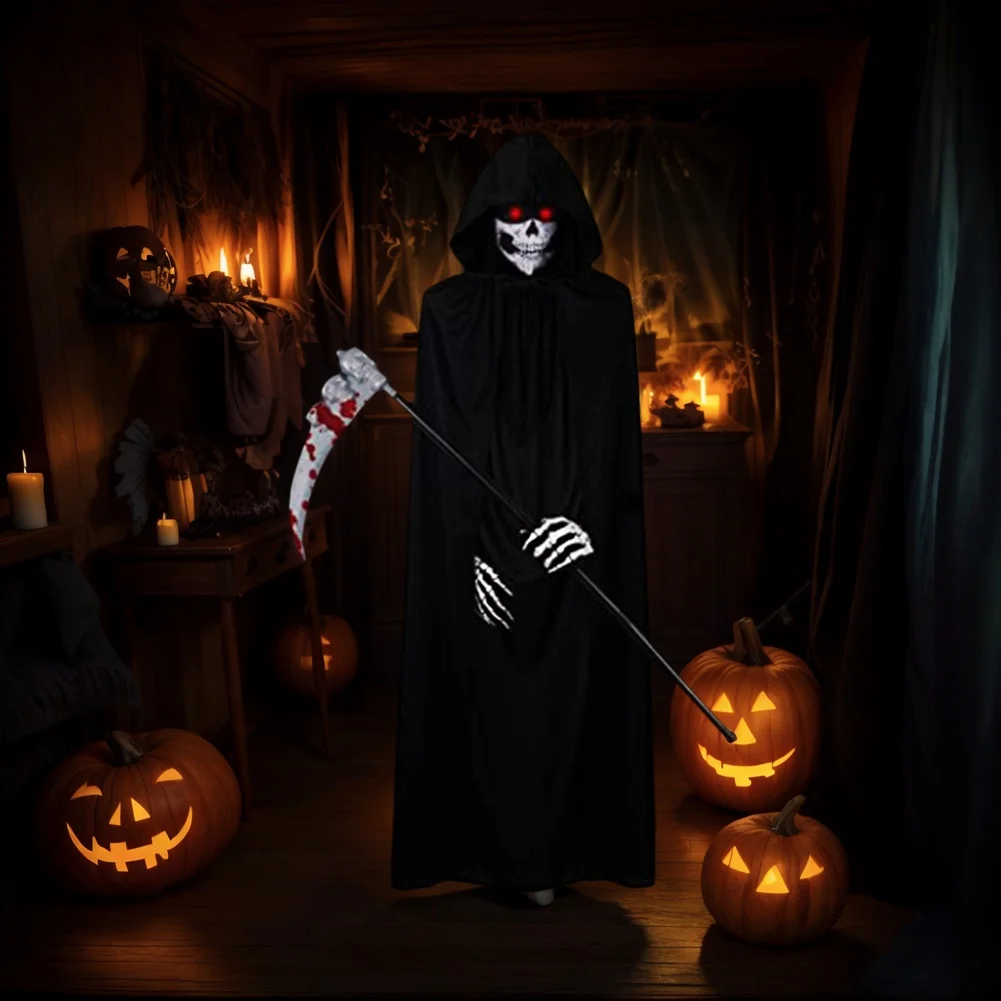 Halloween unisexe Cosplay Costume garçon Costume Cosplay tenue adulte Grim Reaper Cape pour Halloween carnaval mascarade déguisement